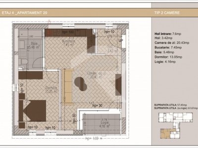 2 camere decomandat in bloc nou zona Nerva Traian, Metrou Timpuri Noi