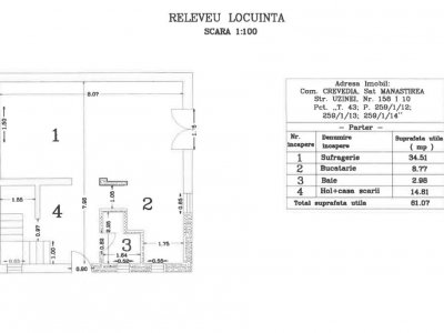 MANASTIREA-BUFTEA, CASA 150 MP, LOT 700 MP