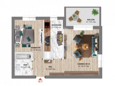 2 CAMERE Padurea BANEASA - bloc 2023 - Apartament premium în Greenfield Băneasa,