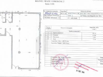 Spatiu Comercial 110 MP+2 locuri parcare New Residence