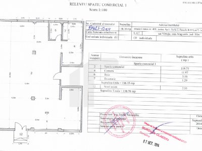 Spatiu Comercial 138,7 MP+2 locuri parcare New Residence
