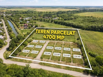 Teren intravilan 4.700 mp parcelat in loturi de 500 mp lângă București