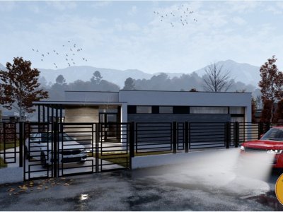 Casa moderna pe parter 3 camere 