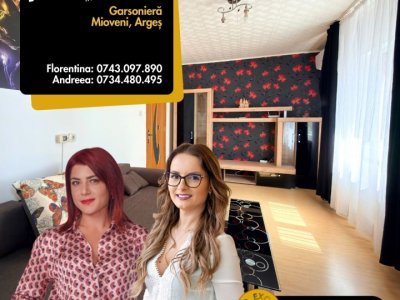 Garsonieră de vânzare în Mioveni,complet mobilată aproape de piață și liceu