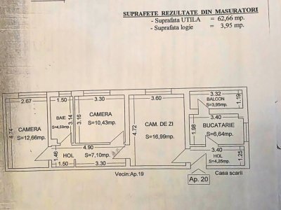 Apartament 3 camere zona Parc Tabacarie