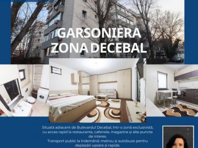 Garsonieră de închiriat pe Bvd. Decebal – confort si locatie premium!