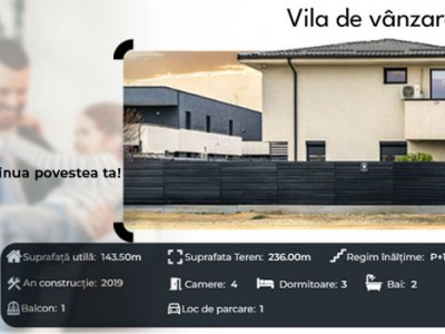 Vila de vânzare în Tunari – Acesta este locul unde continua povestea ta