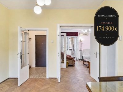 PROMO 30 ZILE- Apartament interbelic si Garsonieră, 100 mp, Ștefan cel Mare