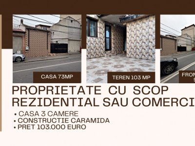 Proprietate cu scop REZIDENTIAL sau  COMERCIAL - zona VICTORIA/EMAG