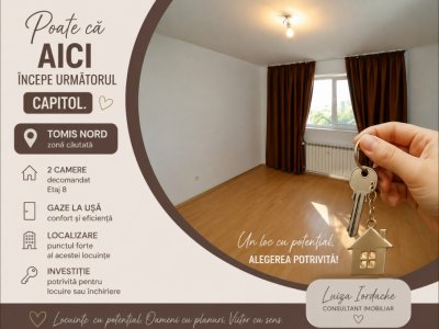 Apartament 2 camere decomandate Tomis Nord- Ciresica
