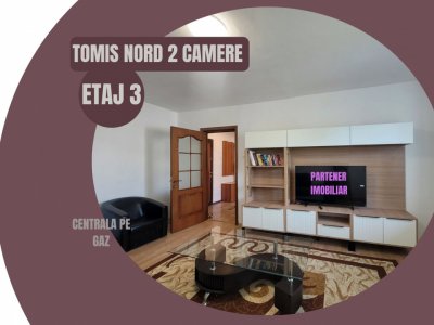OMV- Tomis Nord- 2 camere decomandate, mobilate, cu centrala pe gaz 