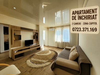 CAPITOL- apartament 2 camere cu centrala pe gaz, termen lung