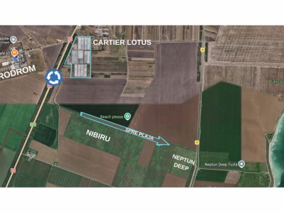 Teren intravilan construibil pe partea cu Marea in zona Aerodrom NIBIRU