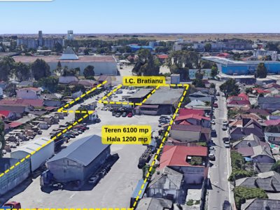 Teren 6100 mp platforma betonata in Constanta intrare de pe A2 Bd. IC Bratianu 