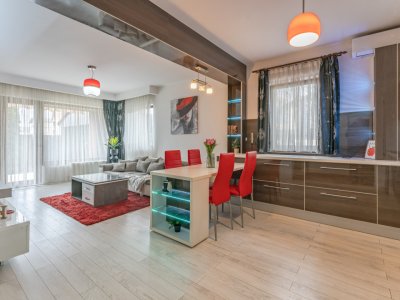 Apartament modern, curte privata, mobilat complet