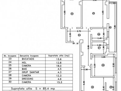 Apartament 3 camere situat in zona Boreal