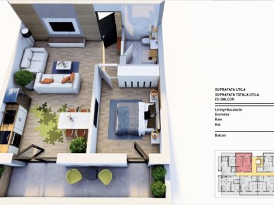 Apartament 2 camere Tomis Plus