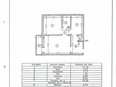 Apartament 2 camere de vanzare zona Bratianu, Constanta