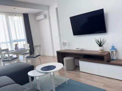 Apartament modern Mamaia Sat – 2 camere mobilate, utilate, pregătit de mutare