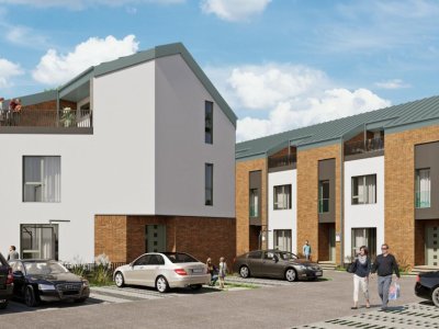Duplex modern în zona Kamsas | Predare la alb
