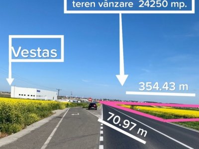 Vânzare Teren 2.5 ha. Constanta aeroport Mihail Kogălniceanu 