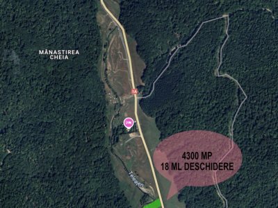 Teren extravilan de vânzare în Cheia – 4.300 mp, amplasare unică, 