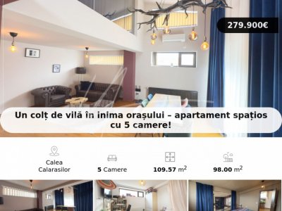Un colț de vilă în inima orașului – apartament spațios cu 5 camere!
