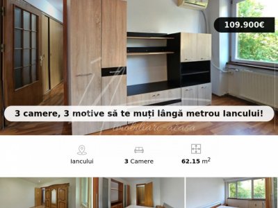 3 camere, 3 motive să te muți lângă metrou Iancului!