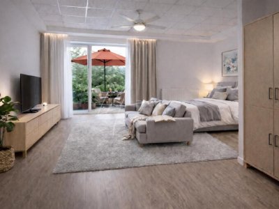 Apartament cu 5 camere-239 mp. utili si terasa 356 mp. in Prel. Ghencea-parter